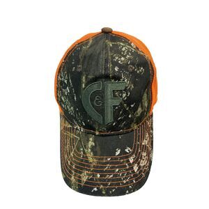Cap Hat Camo Neon Orange Mesh C&F(bank)‎ Embroidered Adjustable